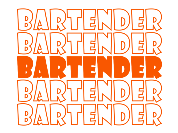 Bartender SVG Cut File