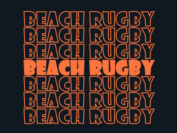 Beach Rugby SVG Cut File